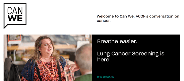 Screenshot of ACON's Can We website