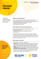 Thumbnail image of a cervical cancer fact sheet