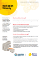 Thumbnail image of a radiation therapy fact sheet