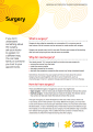 Thumbnail image of a fact sheet about surgery